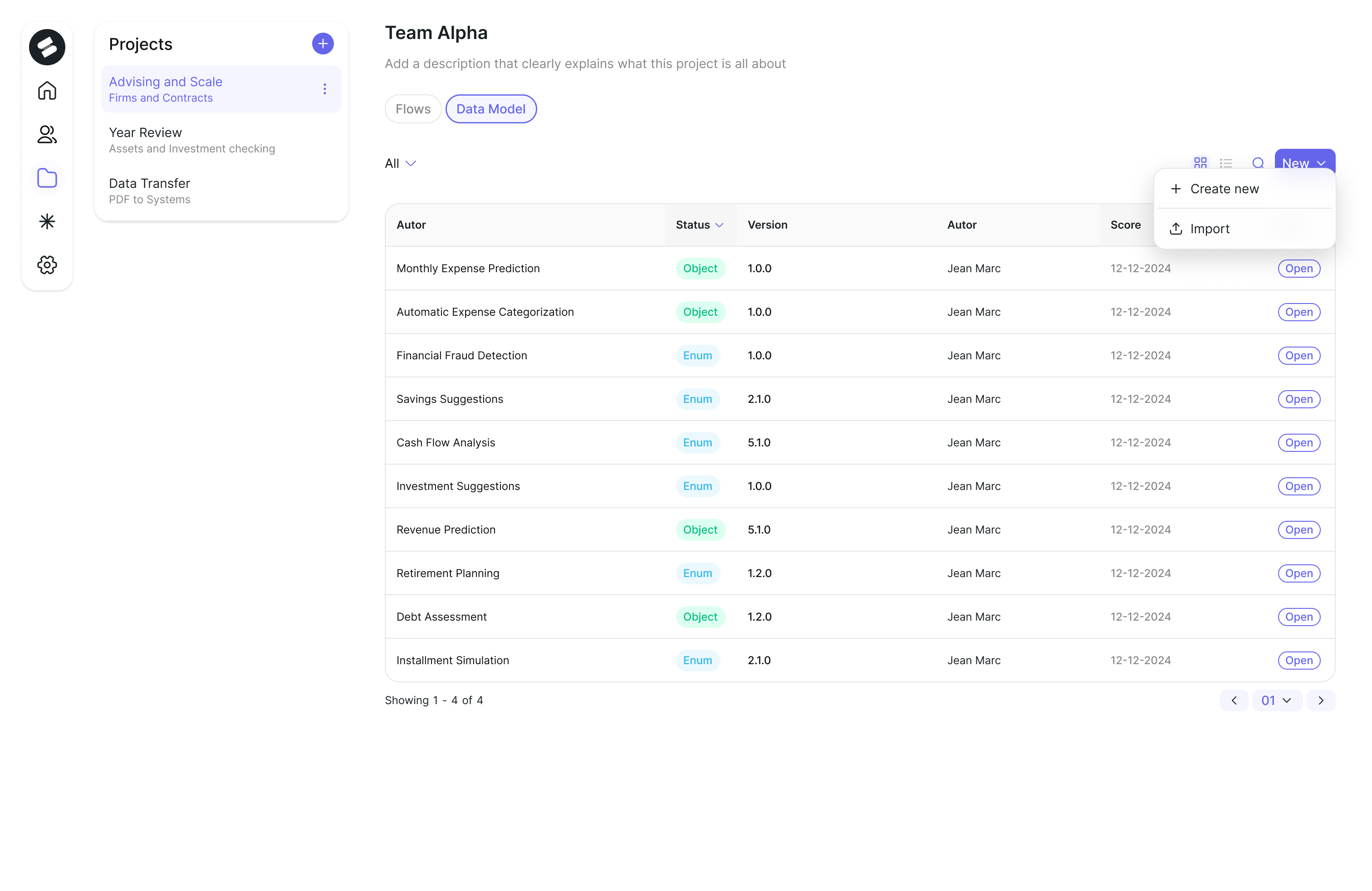 Synthex interface screen